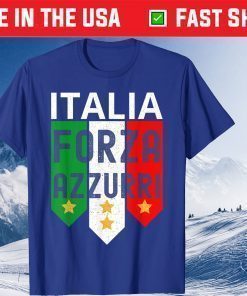 Italy Soccer Jersey 2020 Forza Azzurri Football Team Italia Classic T-Shirt