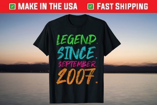 Legend Since September 2007 Birthday 14th Birthday T-Shirt