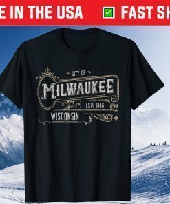 Milwaukee WI Vintage Victorian Style Home City Distressed Classic T-Shirt