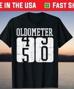 Oldometer 49 50 Fifty Fun 50th Birthday Party T-Shirt