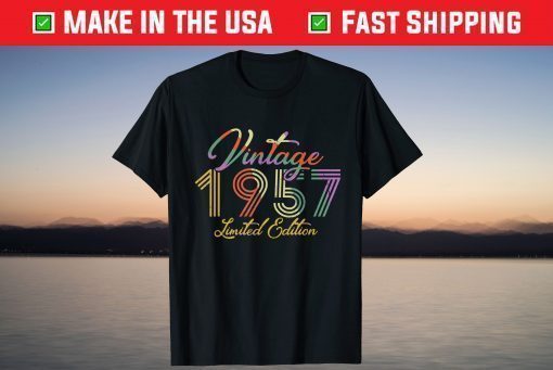 Retro Vintage 1957 Limited Edition Birthday Sunset T-Shirt