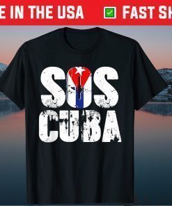 SOS Cuba Cuban Flag Libre #SOSCuba T-Shirt