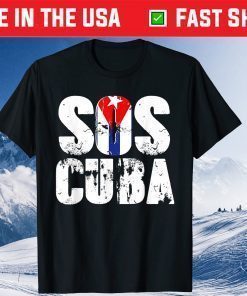 SOS Cuba Cuban Flag Libre #SOSCuba T-Shirt