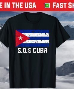 SOS Cuba El cambio es ya Abajo la Dictadura Bandera Cubana Classic T-Shirt