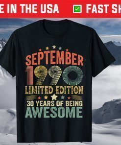 September 1990 30th Birthday 30 Years Old T-Shirt