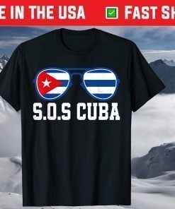 Sos Cuba Flag Sunglasses Gift T-Shirt