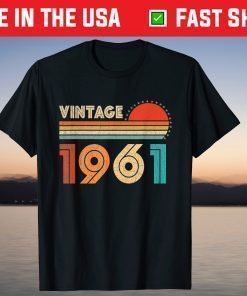 Vintage 1961 Birthday 60 Years Old T-Shirt