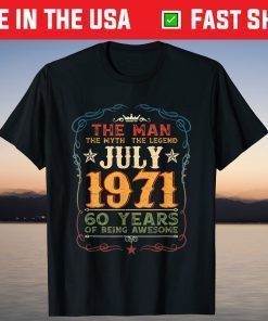 Vintage 1971 50 Years Old Retro 50Th Birthday T-Shirt