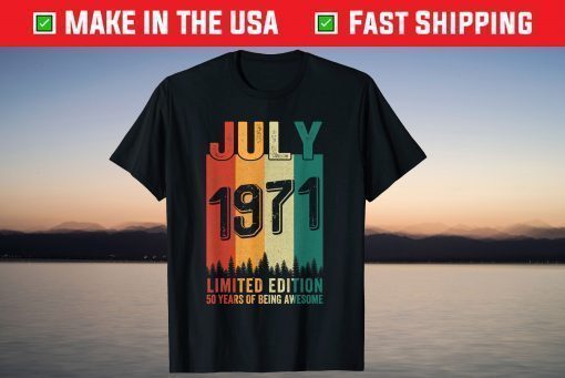 Vintage 1971 50 Years Old Retro 50Th Birthday T-Shirt