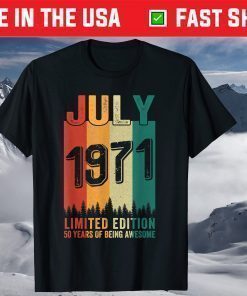 Vintage 1971 50 Years Old Retro 50Th Birthday T-Shirt