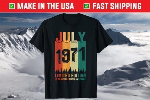 Vintage 1971 50 Years Old Retro 50Th Birthday T-Shirt