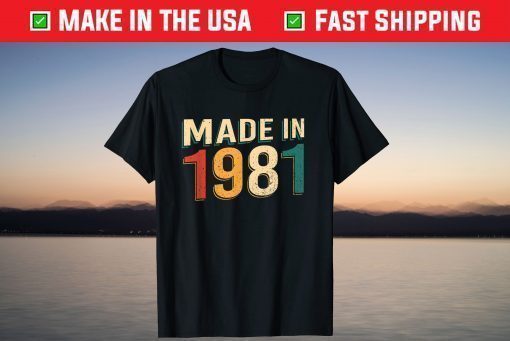 Vintage 1981 40 Years Old Retro 40Th Birthday T-Shirt