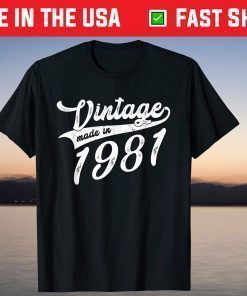 Vintage 1981 40 Years Old Retro 40Th Birthday T-Shirt