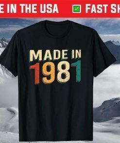 Vintage 1981 40 Years Old Retro 40Th Birthday T-Shirt