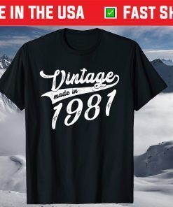 Vintage 1981 40 Years Old Retro 40Th Birthday T-Shirt