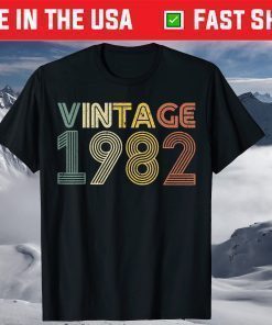 Vintage 1982 39th Birthday 39 Years Old T-Shirt