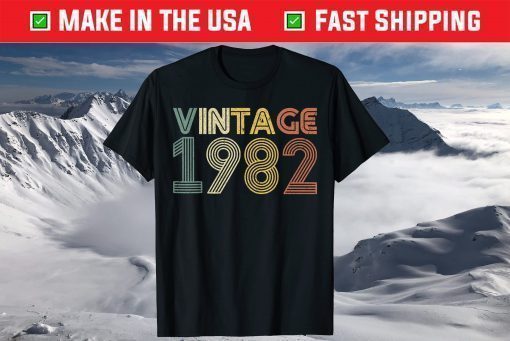 Vintage 1982 39th Birthday 39 Years Old T-Shirt