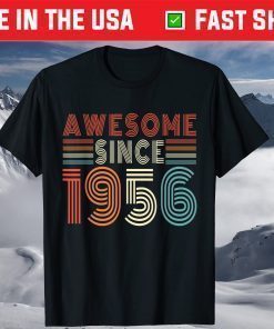 Vintage 65th Birthday Retro Awesome Since 1956 T-Shirt