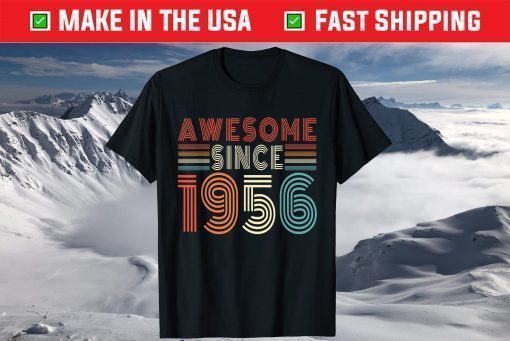 Vintage 65th Birthday Retro Awesome Since 1956 T-Shirt