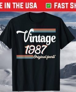 Vintage Awesome Since September 1987 34 Years Old T-Shirt