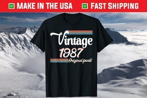 Vintage Awesome Since September 1987 34 Years Old T-Shirt