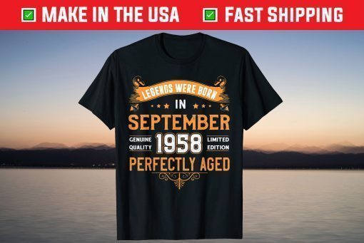 Vintage Legend Born In September 1958 60th Birthday Shirt