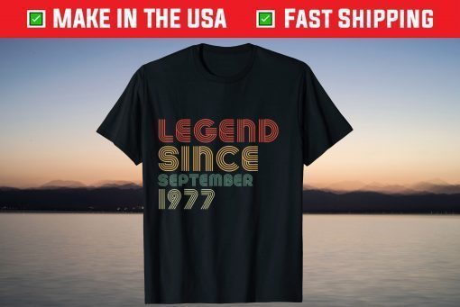 Vintage Legend Since September 1977 44th Birthday T-Shirt