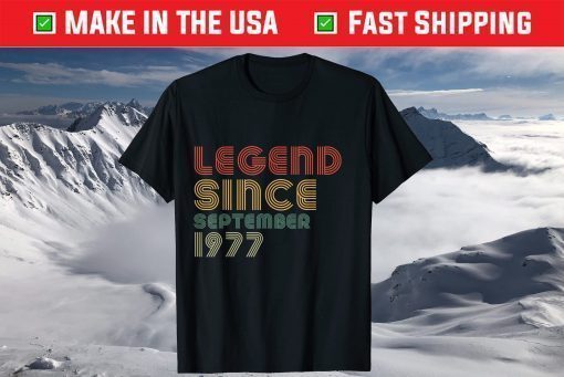 Vintage Legend Since September 1977 44th Birthday T-Shirt