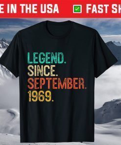 Vintage Retro September 1969 52st Birthday 52 Years Old T-Shirt