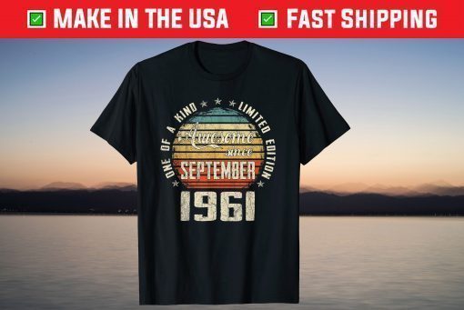 Vintage September 1961 59 Years Old 59th Birthday T-Shirt