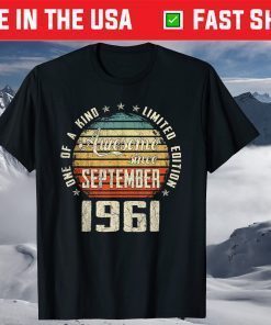 Vintage September 1961 59 Years Old 59th Birthday T-Shirt