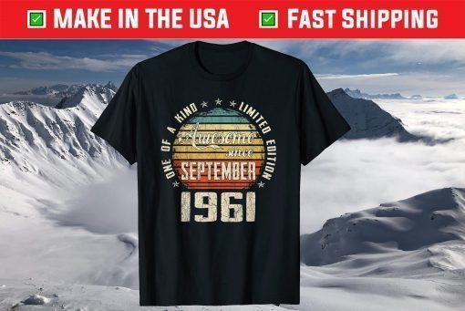 Vintage September 1961 59 Years Old 59th Birthday T-Shirt