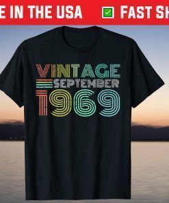 Vintage September 1969 51th Birthday 51 Years Old T-Shirt