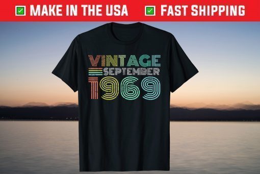 Vintage September 1969 51th Birthday 51 Years Old T-Shirt