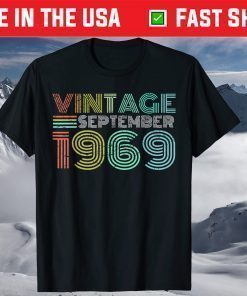 Vintage September 1969 51th Birthday 51 Years Old T-Shirt