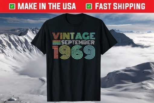 Vintage September 1969 51th Birthday 51 Years Old T-Shirt