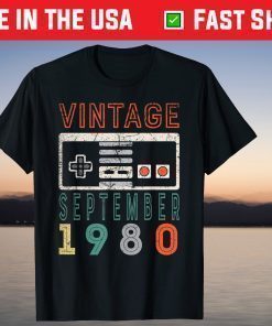 Vintage September 1980 41th Birthday 41 Year Old T-Shirt