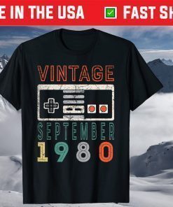 Vintage September 1980 41th Birthday 41 Year Old T-Shirt