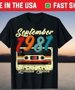 Vintage September 1981 Cassette Tape 40th Birthday 40 Years Old T-Shirt