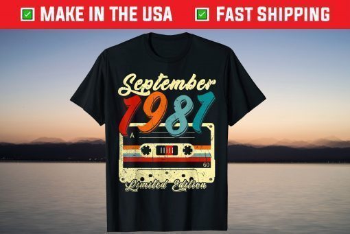 Vintage September 1981 Cassette Tape 40th Birthday 40 Years Old T-Shirt