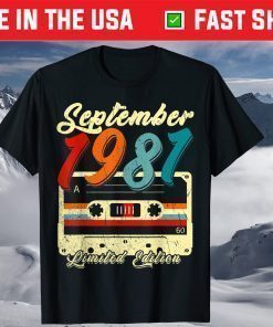 Vintage September 1981 Cassette Tape 40th Birthday 40 Years Old T-Shirt