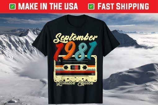 Vintage September 1981 Cassette Tape 40th Birthday 40 Years Old T-Shirt