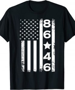 8646 Impeach Biden 46 Vintage America flag T-Shirt