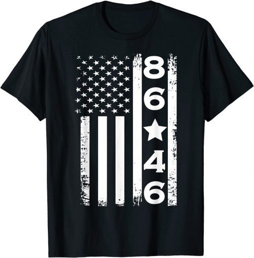 8646 Impeach Biden 46 Vintage America flag T-Shirt