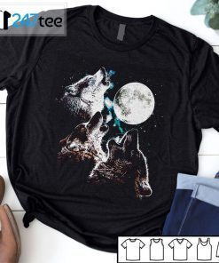 3 Three Wolf Moon Mountain Night Shirt