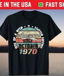 50 Year Old 50th Birthday Vintage 1970 October T-Shirt