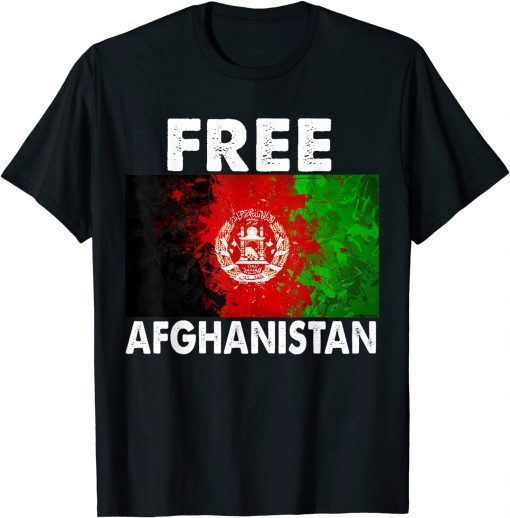 Afghanistan Flag Free Afghanistan Tee Shirt