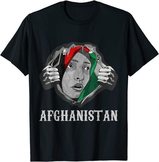 Afghanistan Woman I Love Afghanistan Afghans Flag T-Shirt