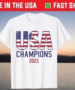 USA Champions 2021 USA vintage flag USA Sports Team Tee Shirts