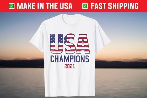 USA Champions 2021 USA vintage flag USA Sports Team Tee Shirts